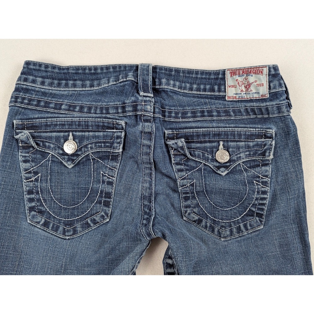 True Religion Billy Straight Leg Jeans Mens 31 Blue Medium Wash Made in USA - Picture 11 of 16